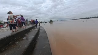 1492024 update สถานะการน้ำโขงขึ้นสูงที่สวนเจ้าอนุวงศ์ นครหลวงเวียงจันทน์ [upl. by Ettenwad713]