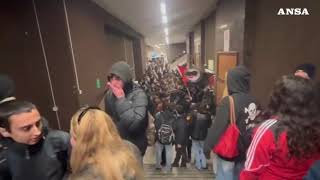 Roma corteo alla Sapienza cori e slogan contro i fascisti [upl. by Areek]