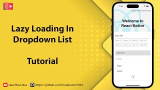 Lazy loading Dropdown List trong React Native [upl. by Ynnod425]