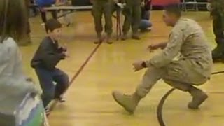 A marine describes returning home to witness his disabled son walking [upl. by Merras733]