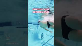 Freestyle Swimming Body Rotation Drill swimming freestyleswim theraceclub swimrace [upl. by Anwat]