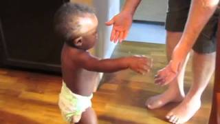 Zanders First Steps on his 11 month Birthday [upl. by Ryann]