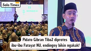 Pidato Wapres GIBRAN Tiba2 Kena Koreksi Peserta Kongres Fatayat NU [upl. by Lemak]