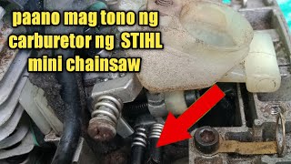 paano mag timingtono ng carburetor ng STIHL mini chainsaw larrytechph [upl. by Nazay]