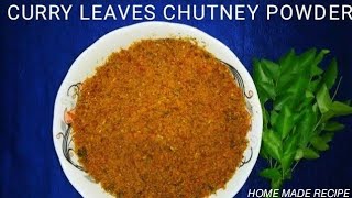 curry leaves powder recipe  karuveppilai podi  karivepaku podi  karibevu chutney pudi  chuttney [upl. by Caassi439]