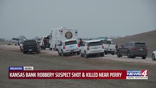 Kansas bank robbery suspect shot amp killed near Perry [upl. by Agle]