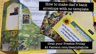 How to Make a fun envelope from any paper Dad’s bank envelope Freebie Friday [upl. by Sinnal]