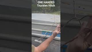 How to tie a ONE HANDED Truckies Hitchoutdooracademyaustralia fyp survival bushcraft [upl. by Schober724]