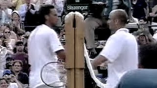 Andre Agassi vs Patrick Rafter 1999 Wimbledon SF Highlights [upl. by Tabor]