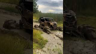 LIMITLESS OFFROAD YELLOW TRAIL AT MUDDY BOTTOMS canam x3’s [upl. by Eirod851]