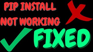 EASY pip install FIX [upl. by Island847]