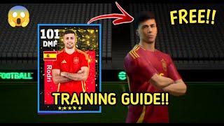 Spain National Free Rodri Best Training Guide😱  efootball 2025 mobile 🥵 [upl. by Schluter]