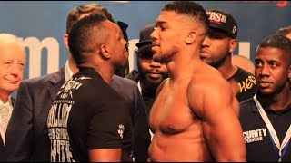 HEATED ANTHONY JOSHUA v DILLIAN WHYTE OFFICIAL WEIGH IN amp HEAD TO HEAD  BAD INTENTIONS [upl. by Cadmarr]