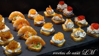 CANAPÉS PARA FIESTAS RECETA MUY FÁCIL [upl. by Rosaline386]