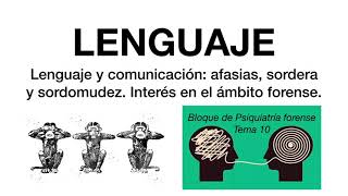 Trastornos del lenguaje y la comunicación  Afasia Sordomudez [upl. by Ariaic307]