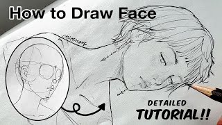 How to Draw a SemiRealistic Portrait with Simple Method [upl. by Hecht871]