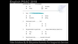 Question 2 MCQ 1 PSAC 2018 [upl. by Payson877]