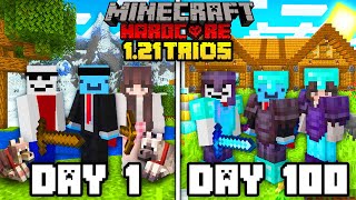 We Survived 100 Days in 121 Minecraft Hardcore [upl. by Ruthy]