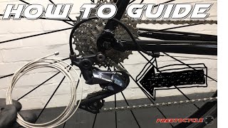 Shimano Rear Derailleur Shift Cable Change  How To Guide [upl. by Grados]