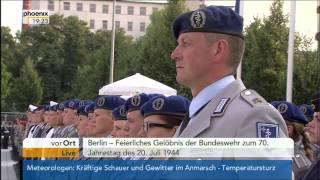 70 Jahrestag Feierliches Gelöbnis der Bundeswehr am 21072014 [upl. by Iggam]