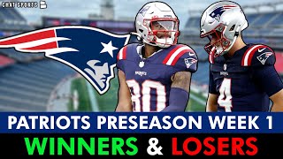 New England Patriots Winners amp Losers From NFL Preseason Week 1 Trade Bailey Zappe [upl. by Mixie250]