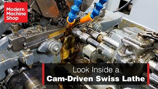 A Look Inside a CamDriven Swiss Lathe [upl. by Hourigan]