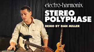 ElectroHarmonix Stereo Polyphase Analog Optical Envelope  LFO Phase Shifter Demo by Dan Miller [upl. by Andros727]