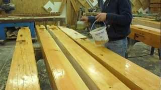 Timber Frame  Apply Finishing Oil [upl. by Rafaellle]