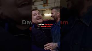 James Corden Pranks David Beckham with the statue [upl. by Ahsyas]