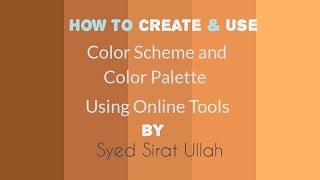 ✪✪ How To Create amp Use Color Schemes For WebSites YouTube Video  ✪✪ [upl. by Rosati]