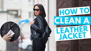 How to CLEAN A LEATHER JACKET  Avoid excessive water [upl. by Lennard]