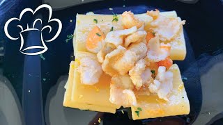 PACCHERI CON GAMBERETTI E CAPESANTE  In cucina con Salvo [upl. by Aynom101]