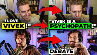 Destiny Makes Centrist Vivek Fan Question Vivek Mid Debate [upl. by Eladnek357]