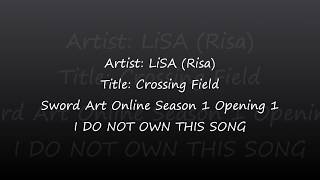 LiSA  Crossing Field Romaji Lyrics [upl. by Bremble]