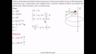 Magnetyzm Tor śrubowy elektron w polu magnetycznym siła Lorenza 🟢 fizykakursy [upl. by Adim]