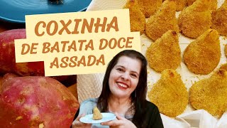 COXINHA DE BATATA DOCE ASSADA SEM FARINHA E SEM FRITURA [upl. by Francesca796]