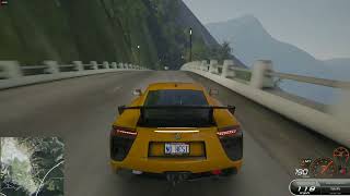 Assetto Corsa ／Hautes Alpes Horizon Life  Valley 2 Lanes amp Bridges  Traffic amp Rain  Lexus LFA [upl. by Eerdua]