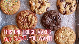 Crazy Cookie Dough One Cookie Recipe with Endless Variations [upl. by Agace828]