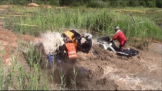 Kвадро соревнования болотовода 2 этап 2 заезд на квадроциклах Can Am Outlander vs Yamaha Grizzly [upl. by Creight]