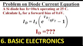 Diode Current Equation Numerical 1 [upl. by Sharity303]