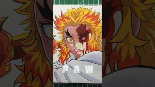 Drawing Kyojuro Rengoku 💛  demon slayer rengoku shorts kyojurorengoku demonslayer drawing [upl. by Annid576]