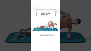 Abdominal exercises：lateral plank fitness abs man [upl. by Rosemari]