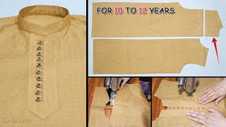 Boy Kurta Kameez Cutting And Stitching  For 10 To 12 Years Boy [upl. by Altis347]