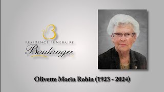 Olivette Morin Robin 1923  2024 [upl. by Sotos]