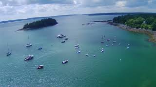 Sorrento Harbor Sorrento Maine Cinematic Drone Footage [upl. by Puduns]