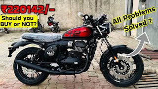 Jawa 42 Fj New Model 2024 Deep Black Matte Red Detailed Review [upl. by Ahsaei]