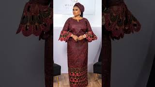 Latest Ankara and Lace kaftan for Ladies II Ankara Boubou Gown Styles 2023 II Ankara long Gown style [upl. by Page92]