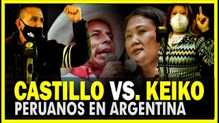 Keiko Fujimori o Pedro Castillo Así votan los peruanos en Argentina Encuesta [upl. by Atilem22]