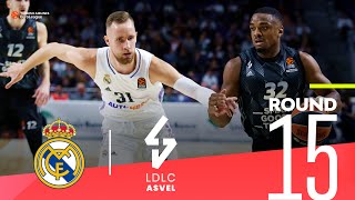 Real dominates ASVEL  Round 15 Highlights  Turkish Airlines EuroLeague [upl. by Ahtabbat]