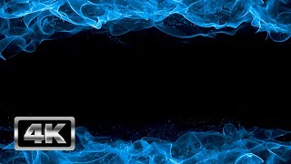 Blue Fire Screensaver v3 – 1 Hour Relaxing Animated Background Video 4K  Footage [upl. by Carn]